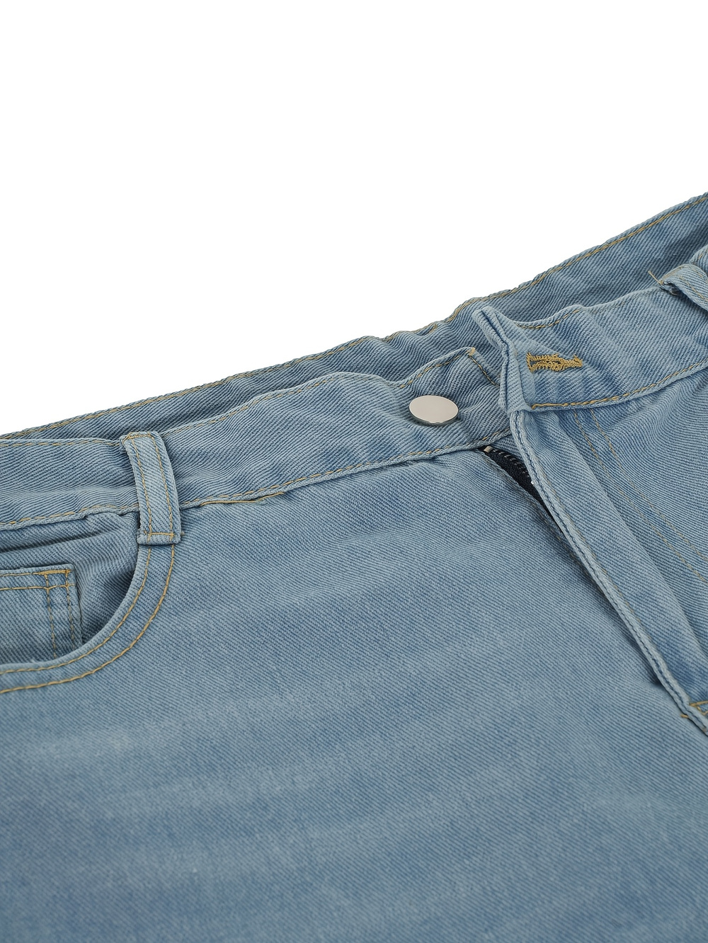 Light Wash Straight Leg Jeans Y2K Relaxed Fit